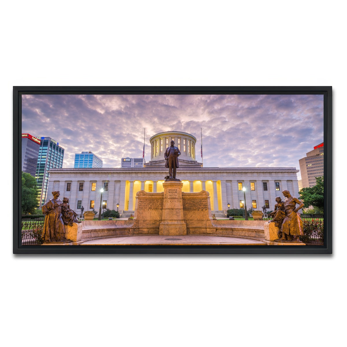 AUTO-MOCKUP WHITE | Ohio Statehouse | 1 Piece | Black Framed Canvas | group=2x1