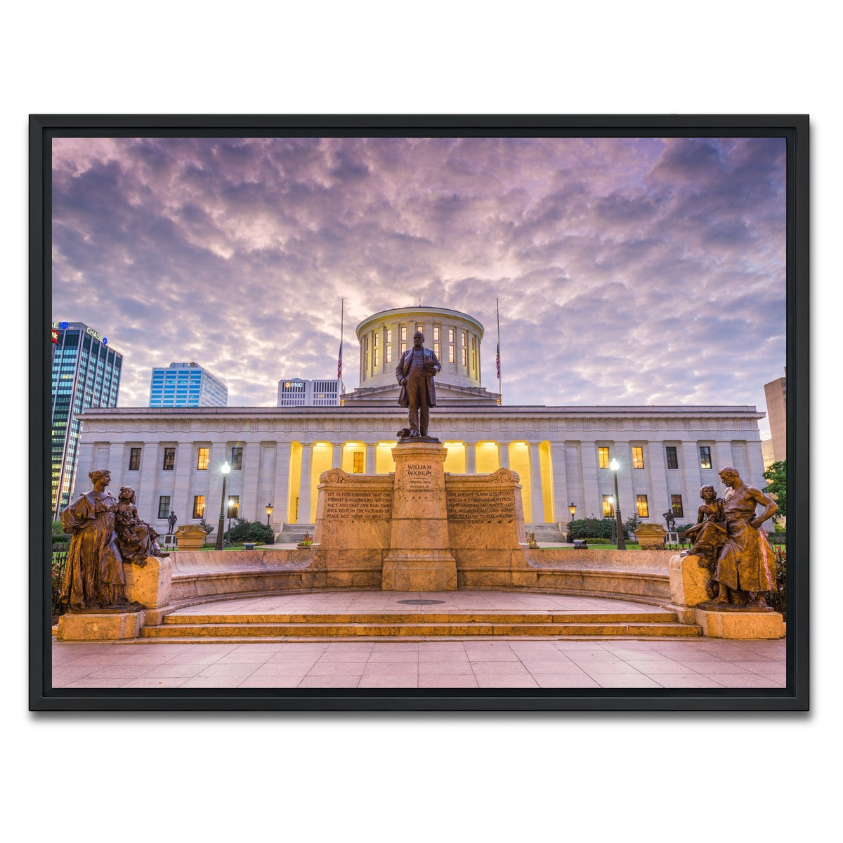 AUTO-MOCKUP WHITE | Ohio Statehouse | 1 Piece | Black Framed Canvas | group=4x3