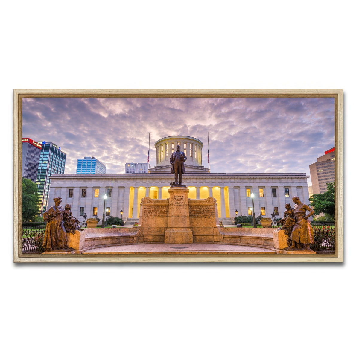 AUTO-MOCKUP WHITE | Ohio Statehouse | 1 Piece | Natural Framed Canvas | group=2x1