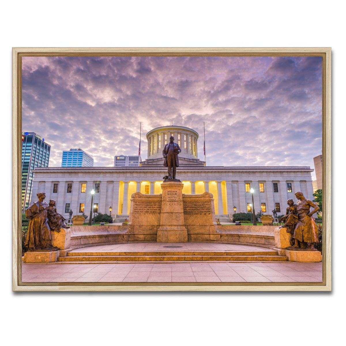 AUTO-MOCKUP WHITE | Ohio Statehouse | 1 Piece | Natural Framed Canvas | group=4x3