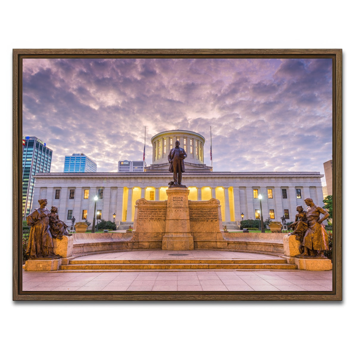 AUTO-MOCKUP WHITE | Ohio Statehouse | 1 Piece | Walnut Framed Canvas | group=4x3