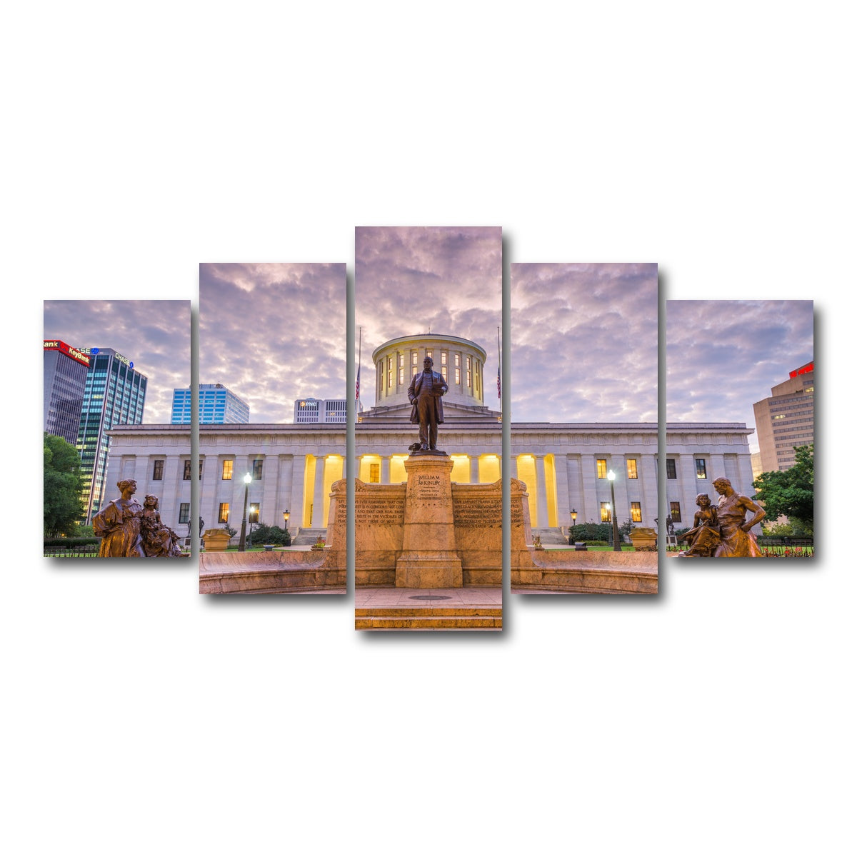 AUTO-MOCKUP WHITE | Ohio Statehouse | 5 Piece | Gallery Wrap Canvas | group=5_normal