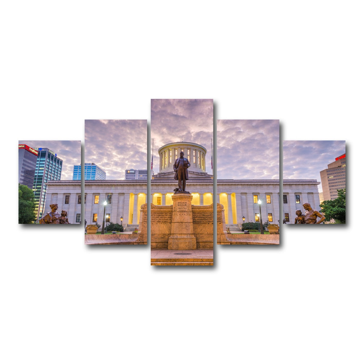 AUTO-MOCKUP WHITE | Ohio Statehouse | 5 Piece | Gallery Wrap Canvas | group=5_short