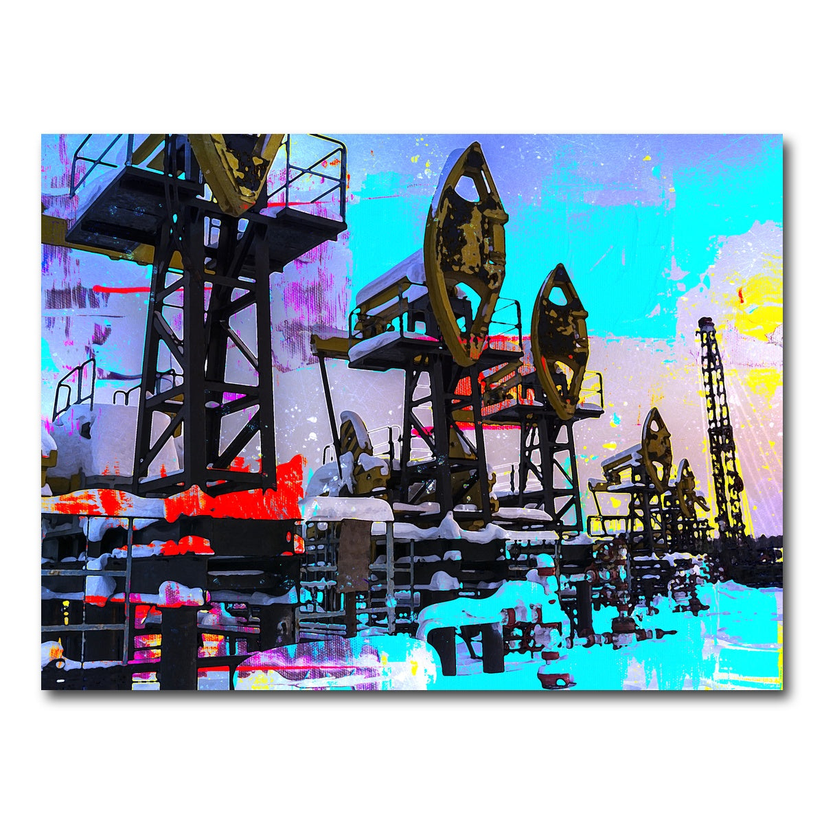 AUTO-MOCKUP WHITE | Oil Field | 1 Piece | Gallery Wrap Canvas | group=4x3