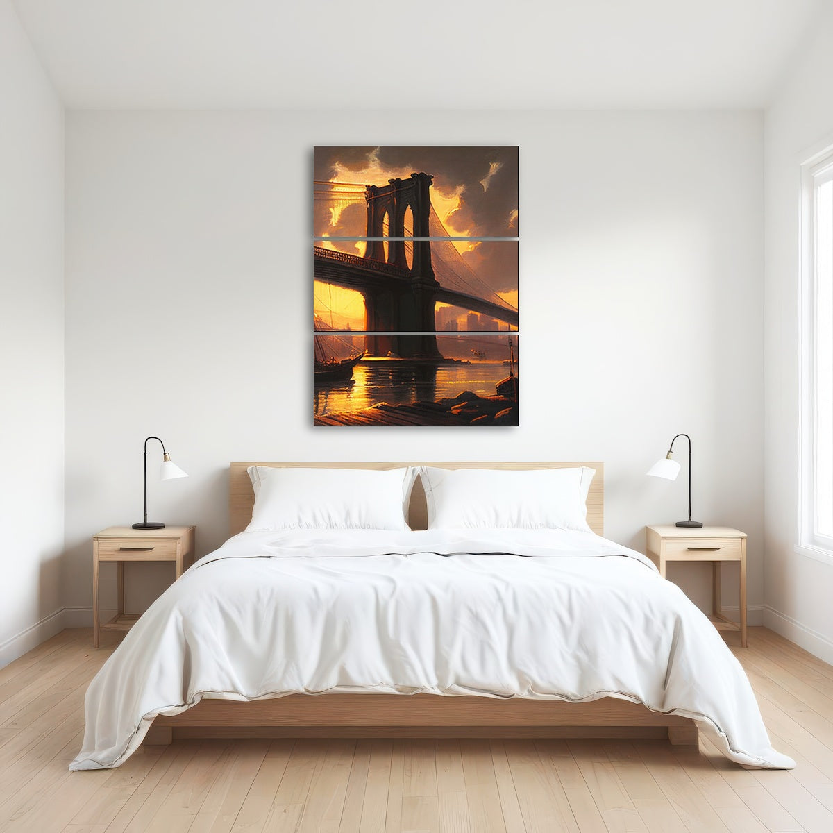 AUTO-MOCKUP ROOM | Old Brooklyn Bridge at Dusk