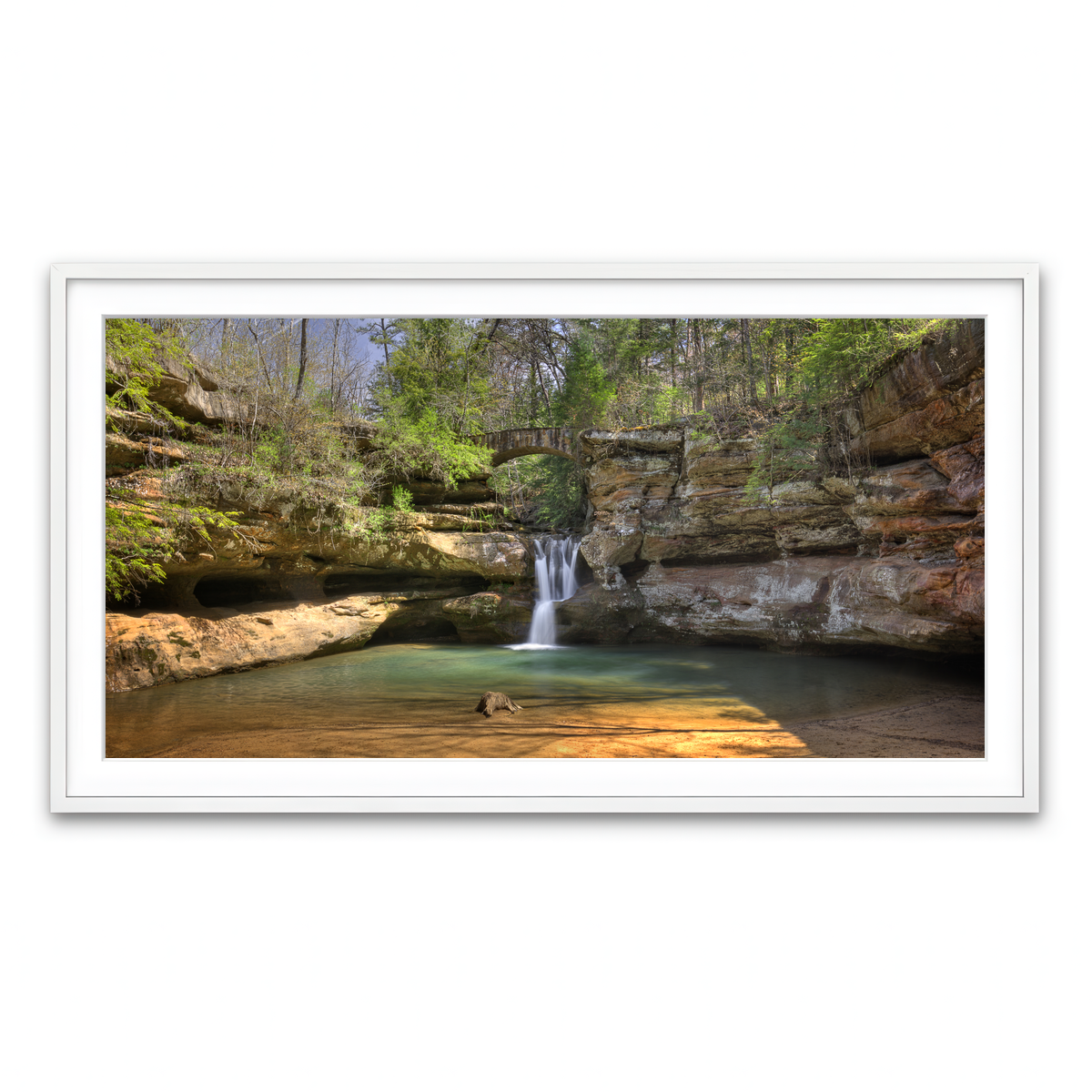 Framed Print 2x1 White