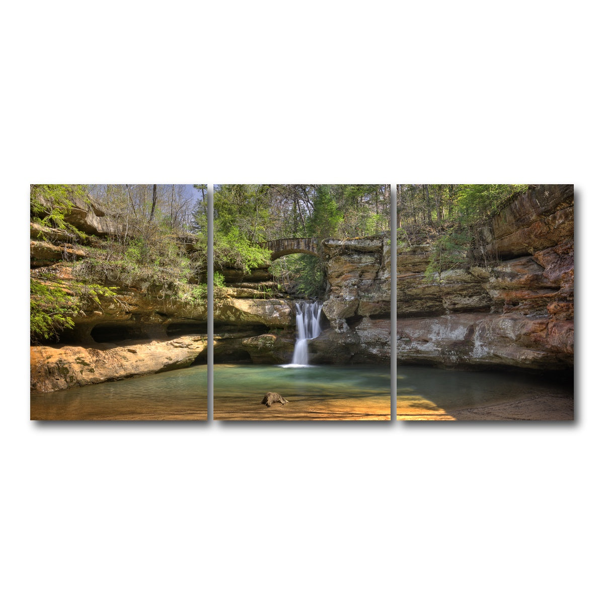 AUTO-MOCKUP WHITE | Old Man's Cave Upper Falls | 3 Piece | Gallery Wrap Canvas | group=18x24
