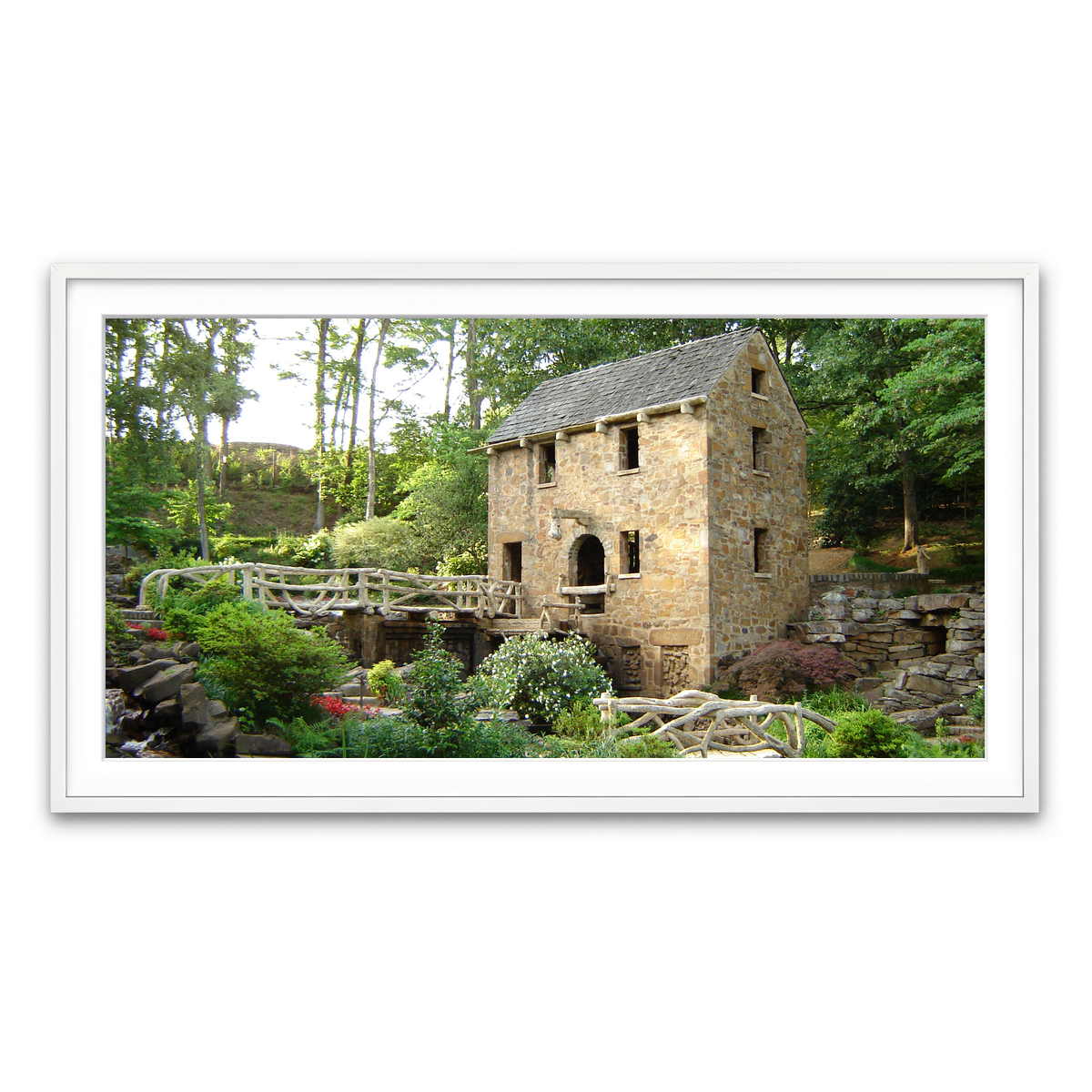 Framed Print 2x1 White