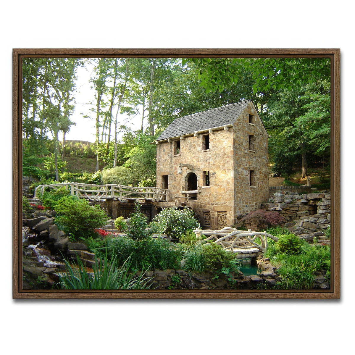 AUTO-MOCKUP WHITE | Old Mill Canvas | 1 Piece | Walnut Framed Canvas | group=4x3