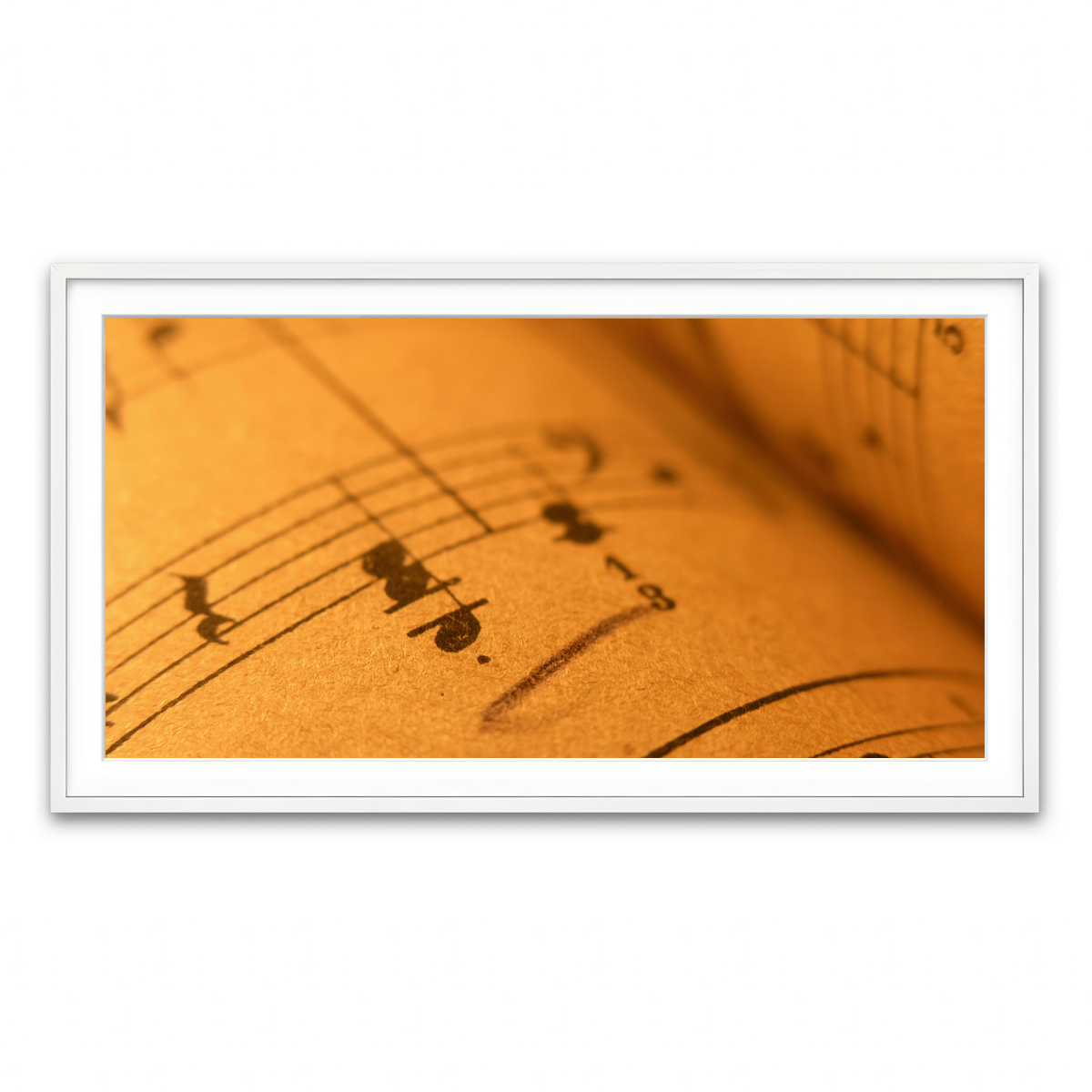 Framed Print 2x1 White