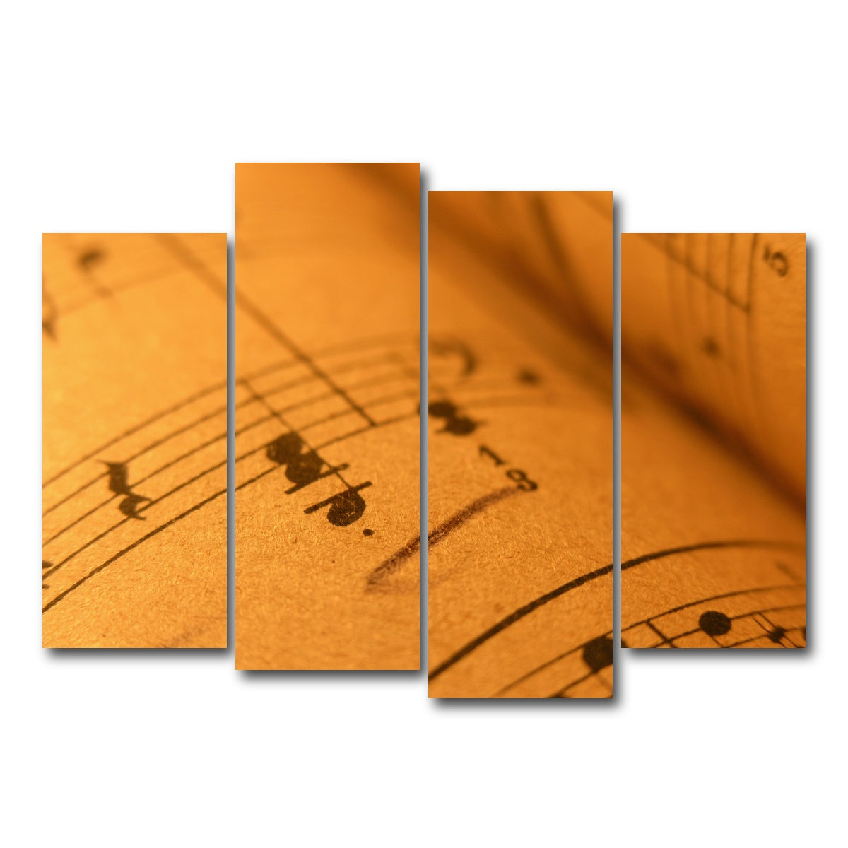 AUTO-MOCKUP WHITE | Old Sheet Music | 4 Piece | Gallery Wrap Canvas | group=4_normal