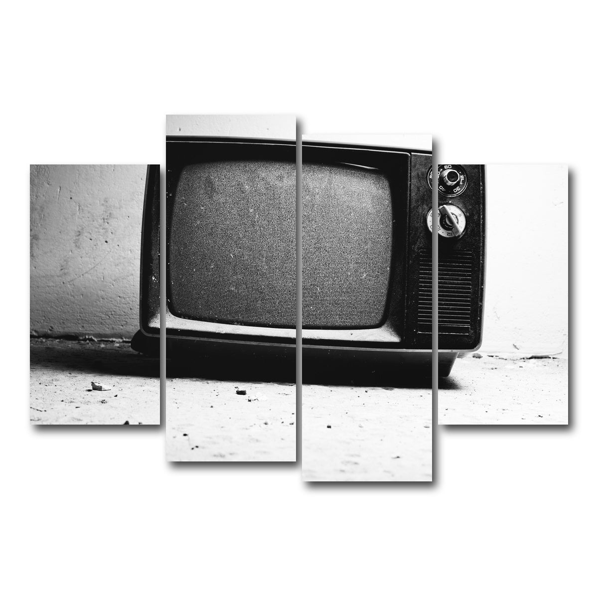 AUTO-MOCKUP WHITE | Old TV | 4 Piece | Gallery Wrap Canvas | group=4_short