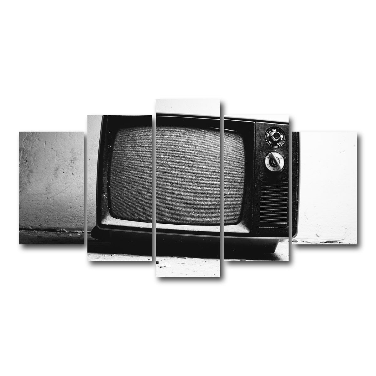 AUTO-MOCKUP WHITE | Old TV | 5 Piece | Gallery Wrap Canvas | group=5_normal