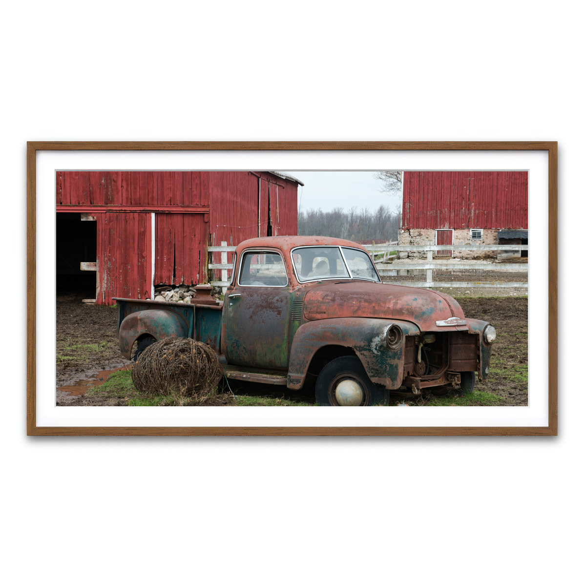 Framed Print 2x1 Walnut