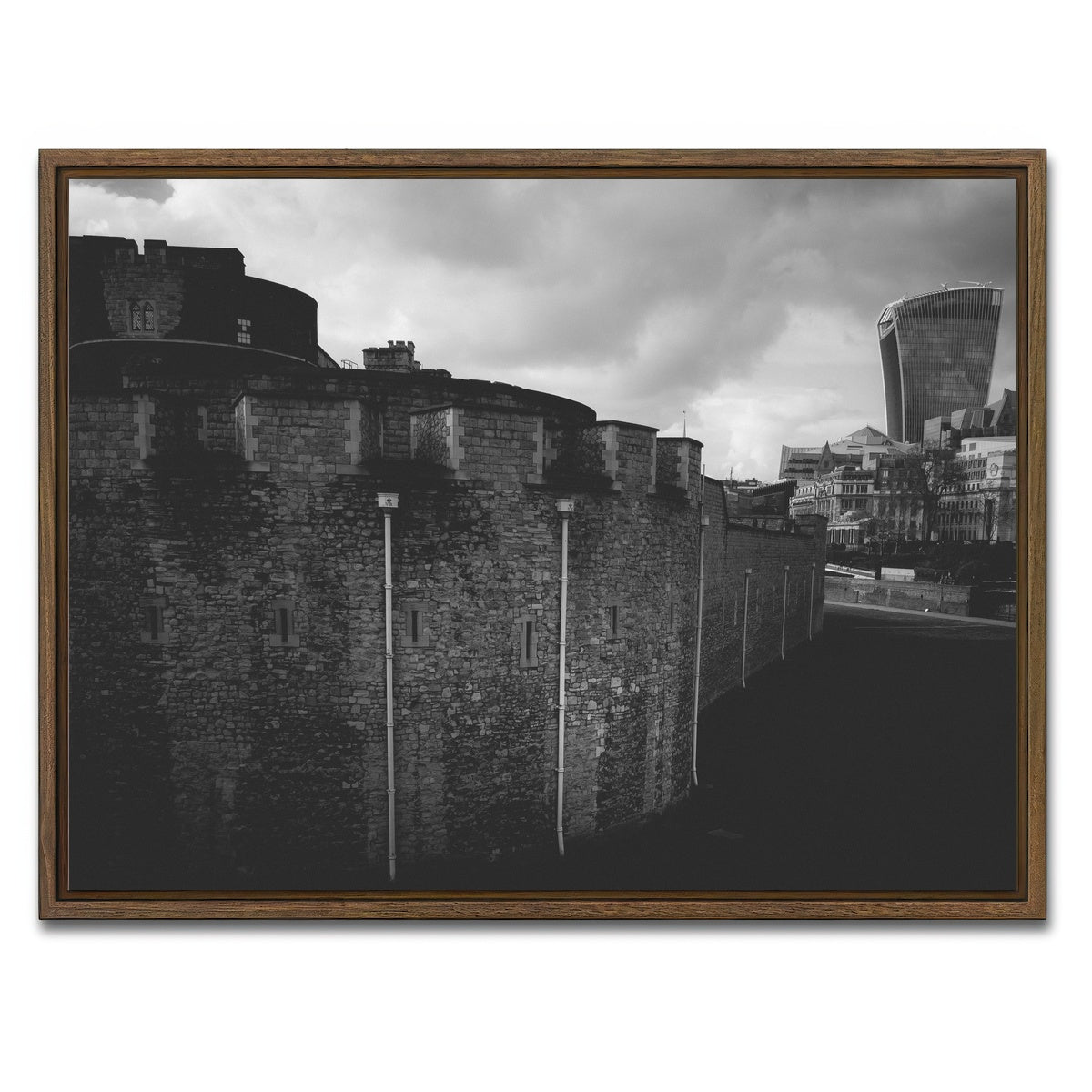 AUTO-MOCKUP WHITE | Old and New London | 1 Piece | Walnut Framed Canvas | group=4x3