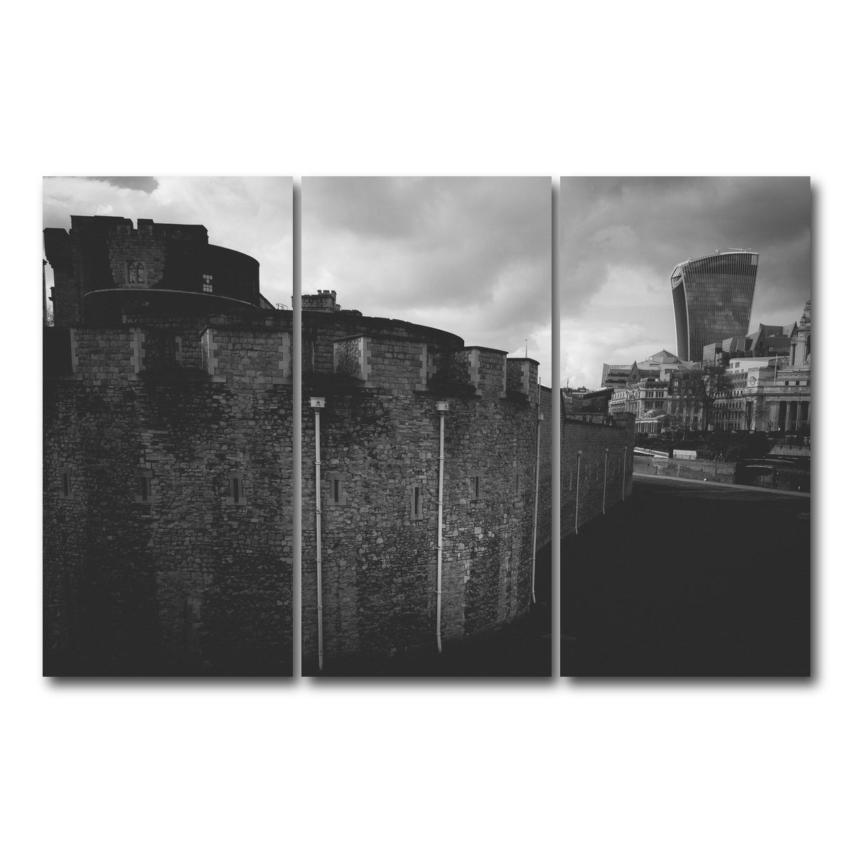 AUTO-MOCKUP WHITE | Old and New London | 3 Piece | Gallery Wrap Canvas | group=12x24