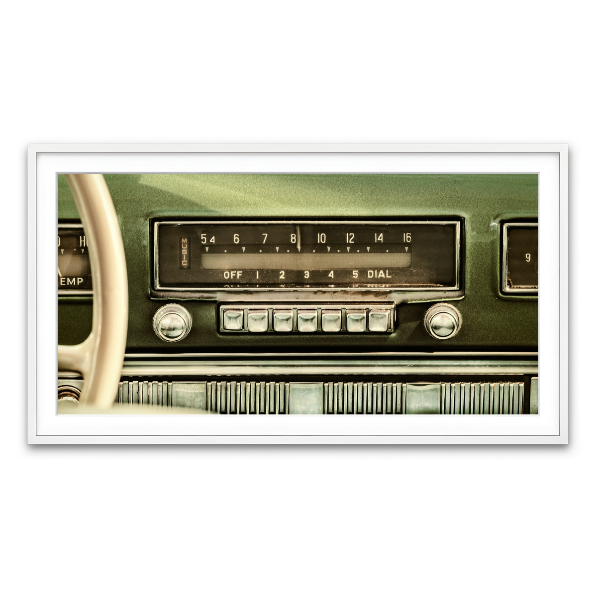 Framed Print 2x1 White