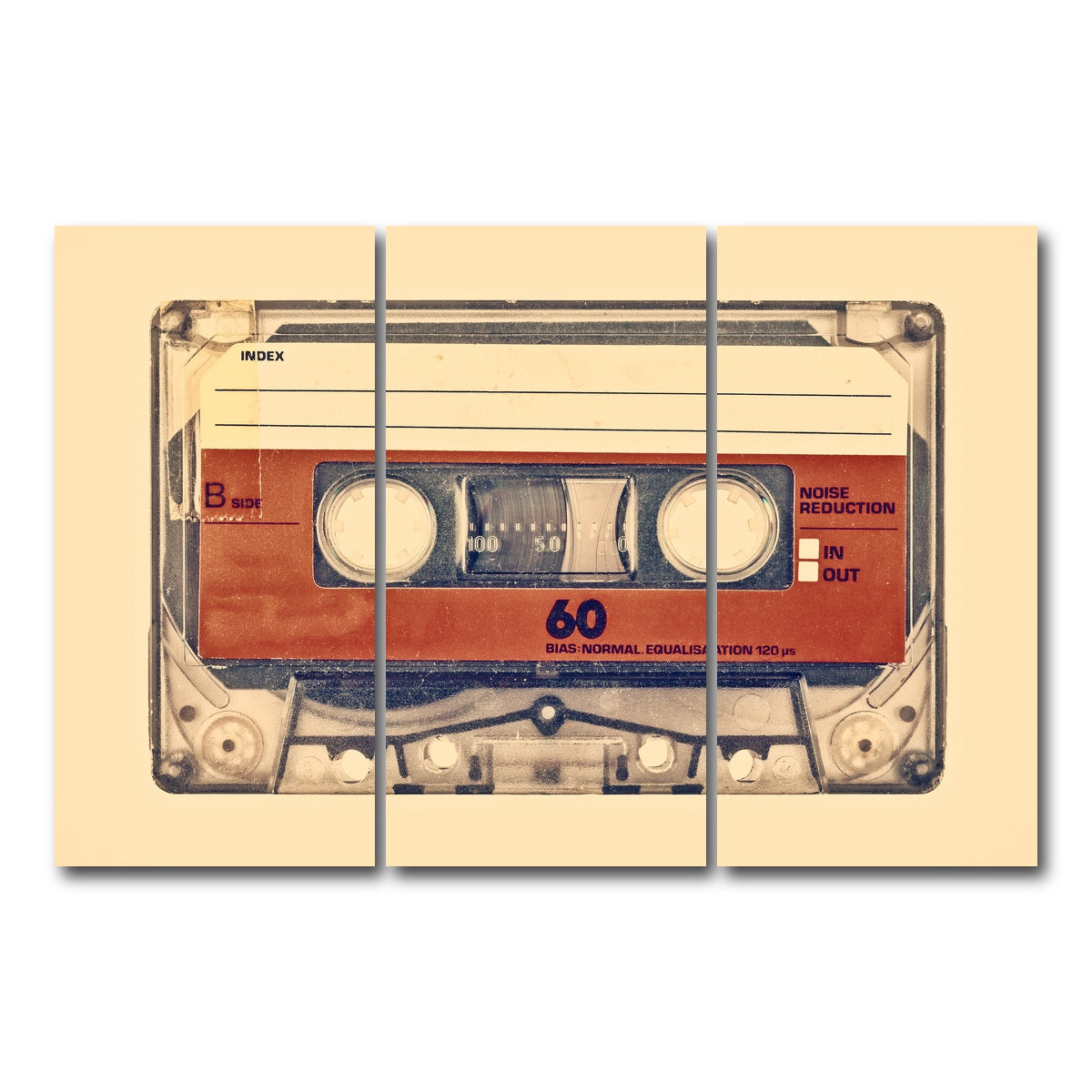 AUTO-MOCKUP WHITE | Old compact cassette | 3 Piece | Gallery Wrap Canvas | group=12x24