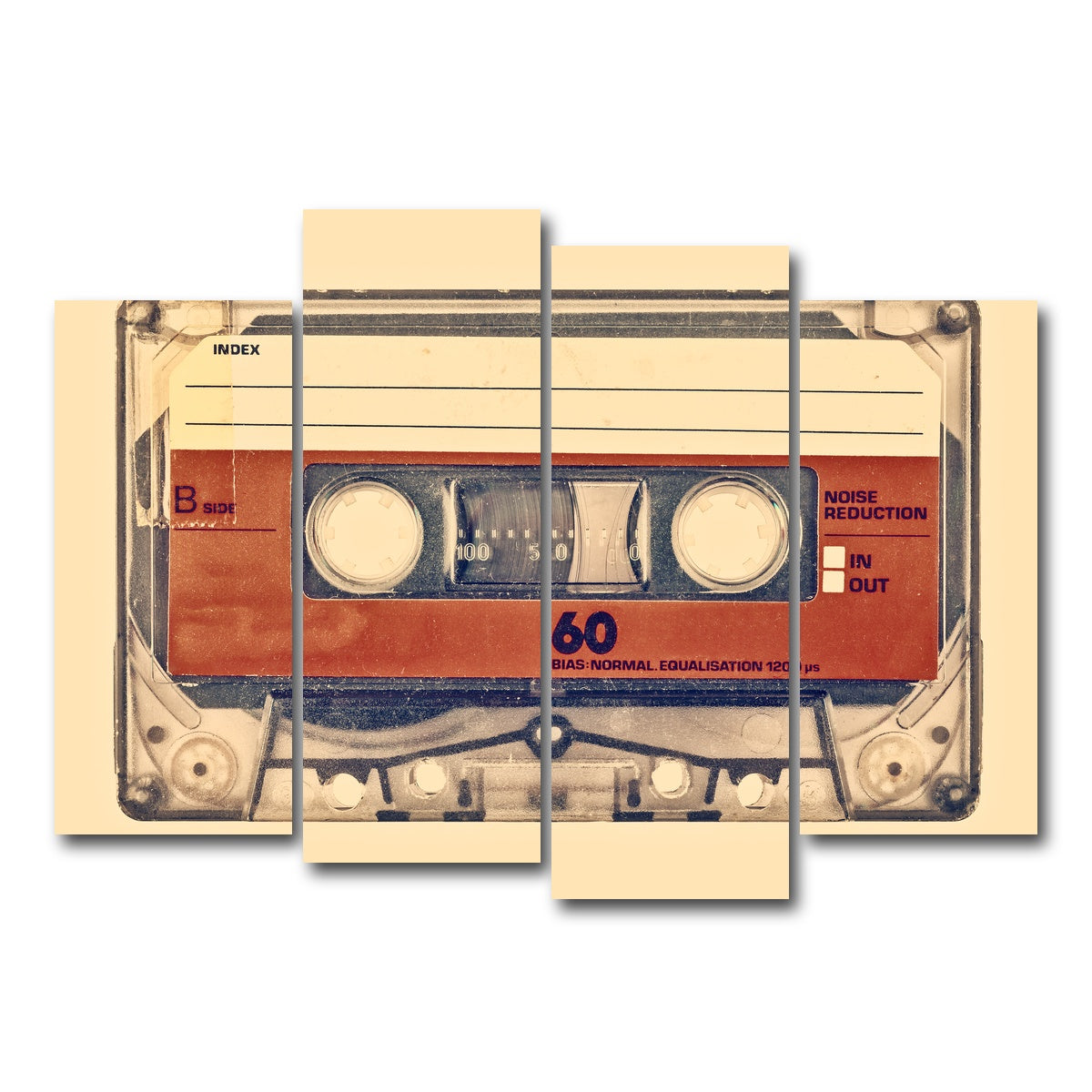 AUTO-MOCKUP WHITE | Old compact cassette | 4 Piece | Gallery Wrap Canvas | group=4_normal