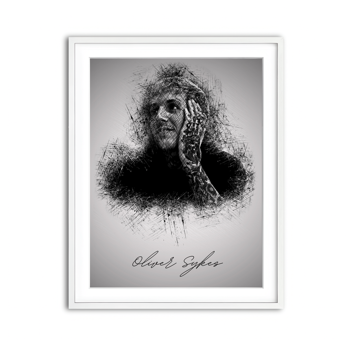 Framed Print 3x4 White