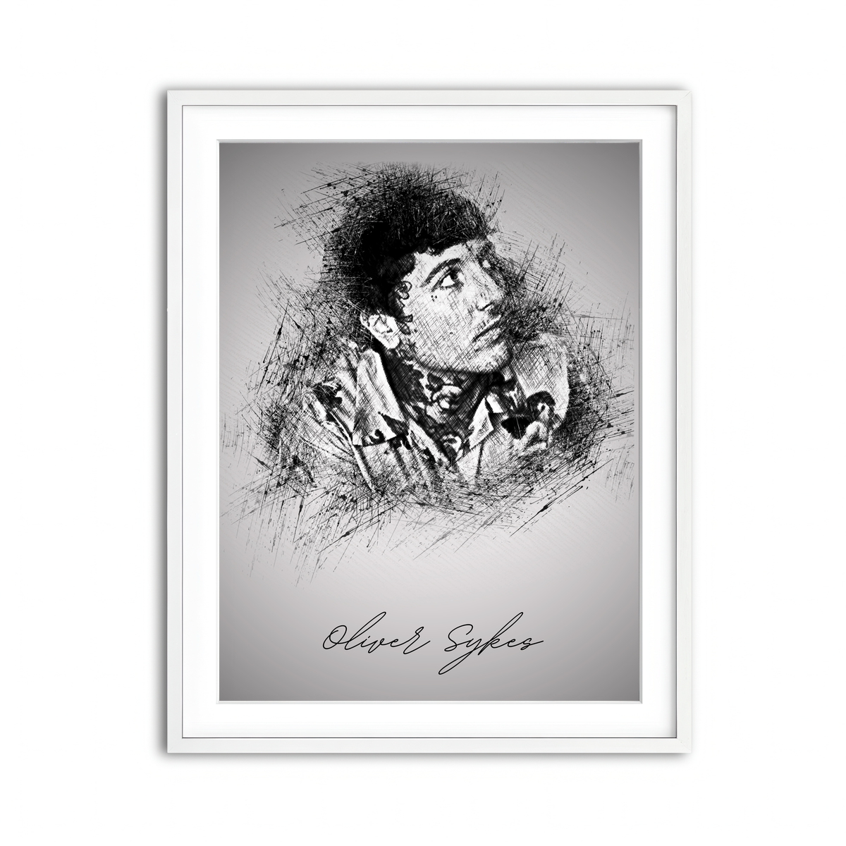 Framed Print 3x4 White