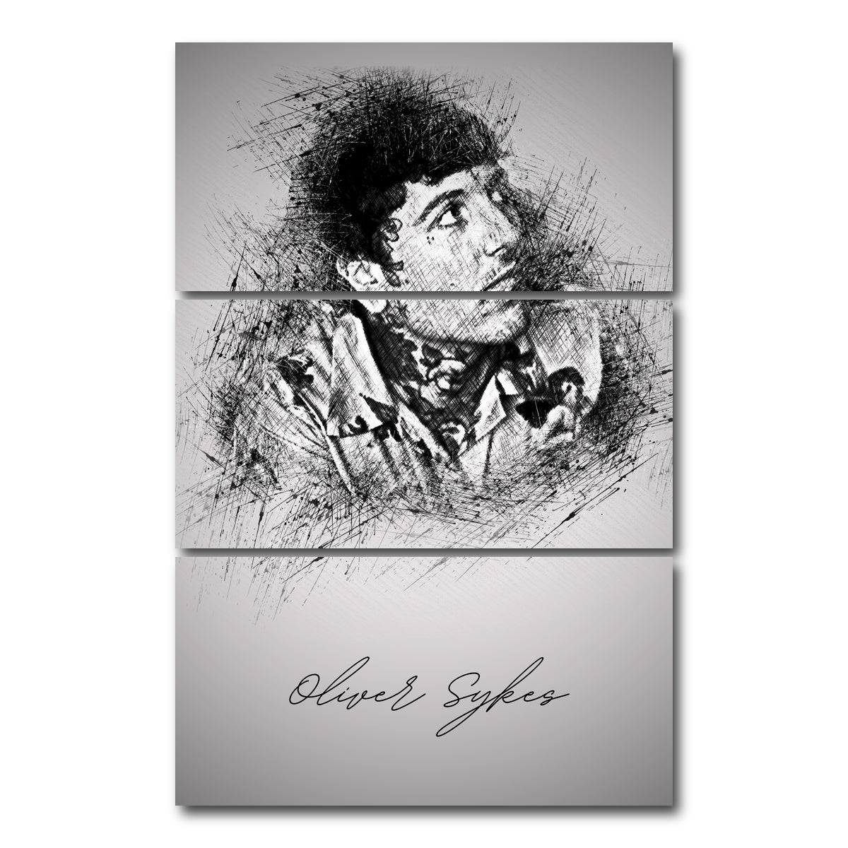 AUTO-MOCKUP WHITE | Oliver Sykes Look | 3 Piece | Gallery Wrap Canvas | group=12x24_stacked