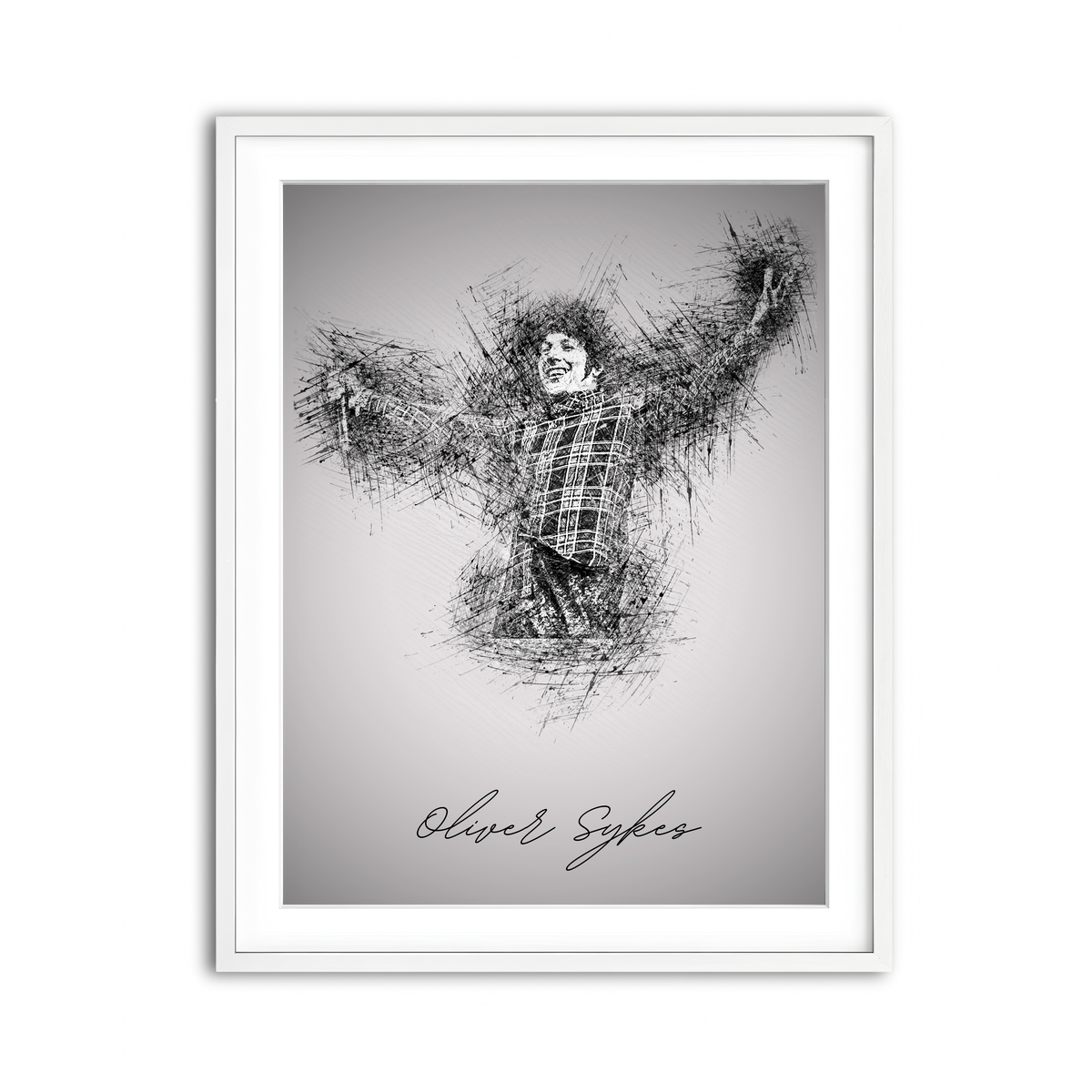 Framed Print 3x4 White