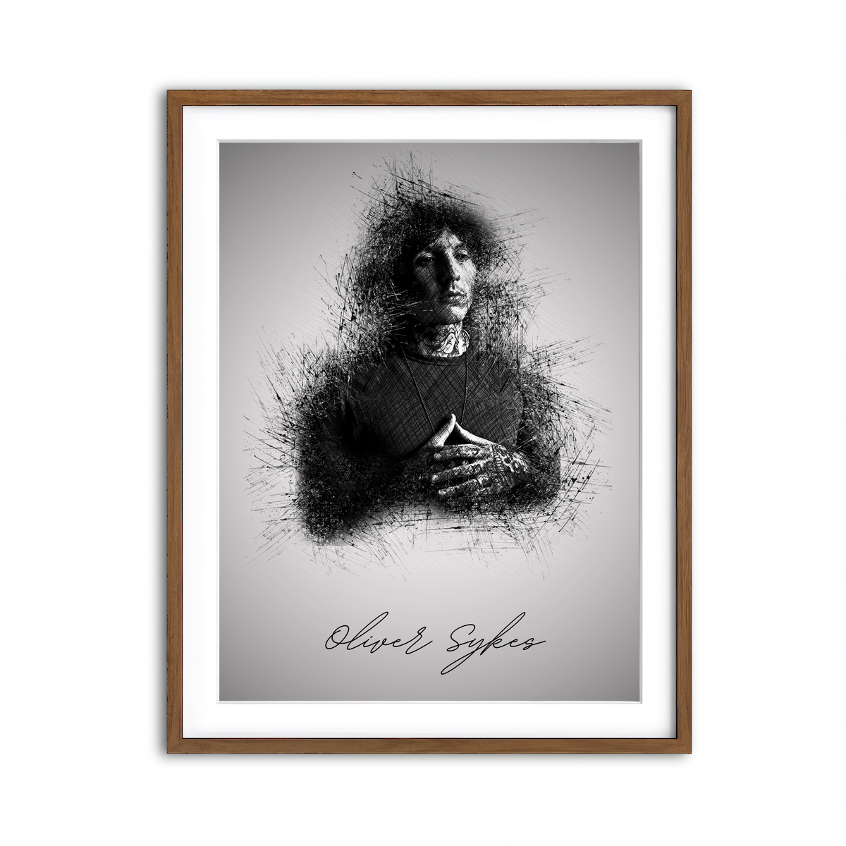 Framed Print 3x4 Walnut