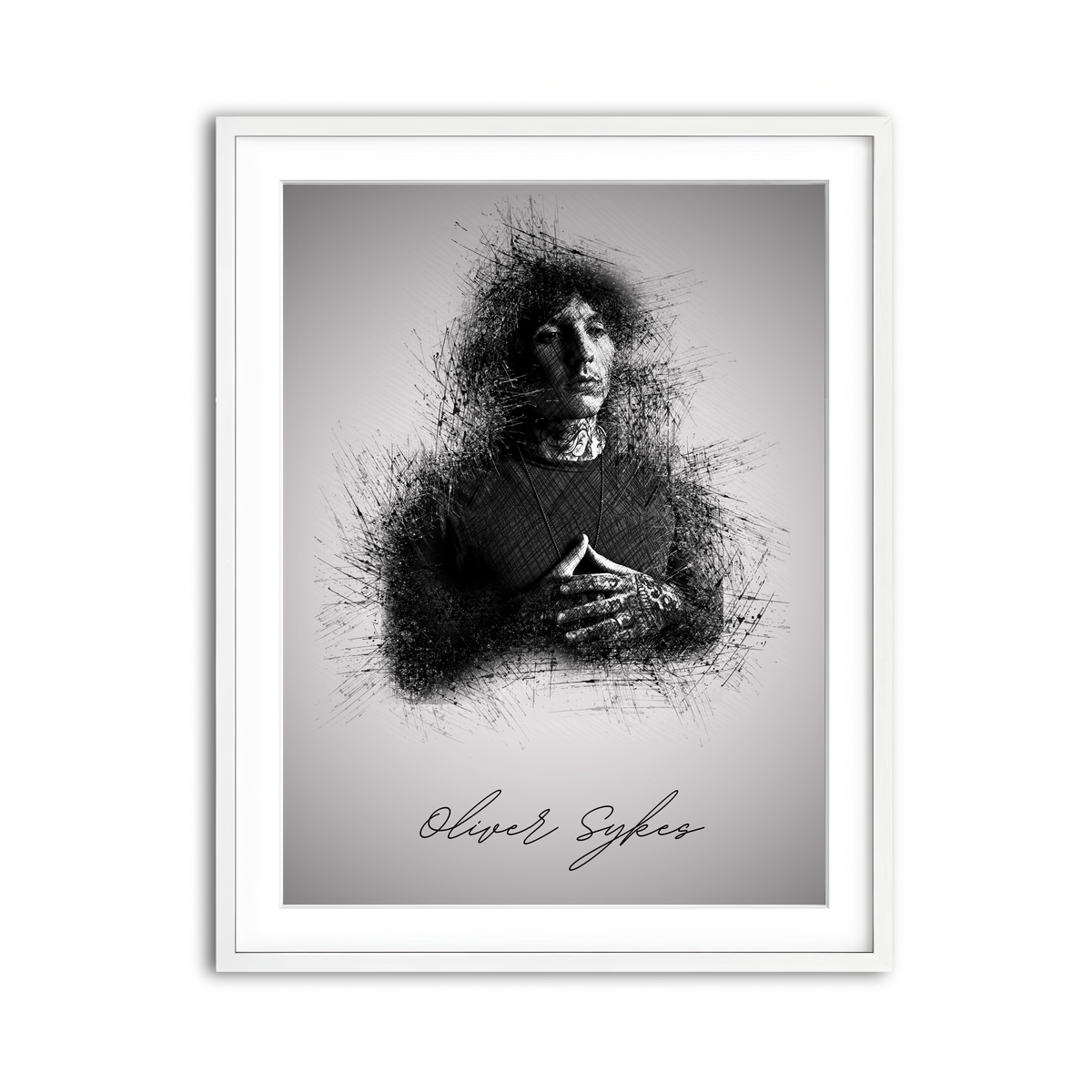 Framed Print 3x4 White