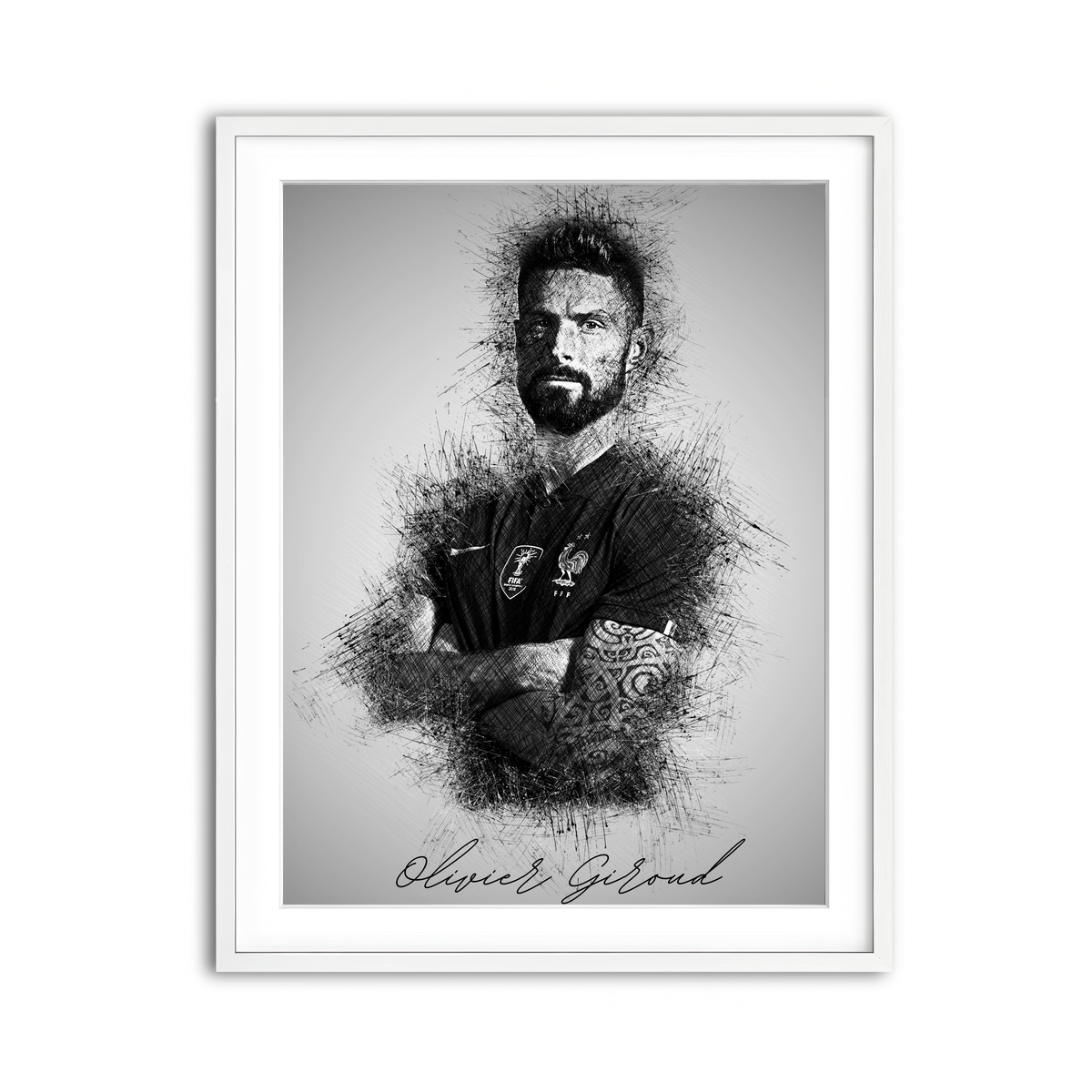 Framed Print 3x4 White