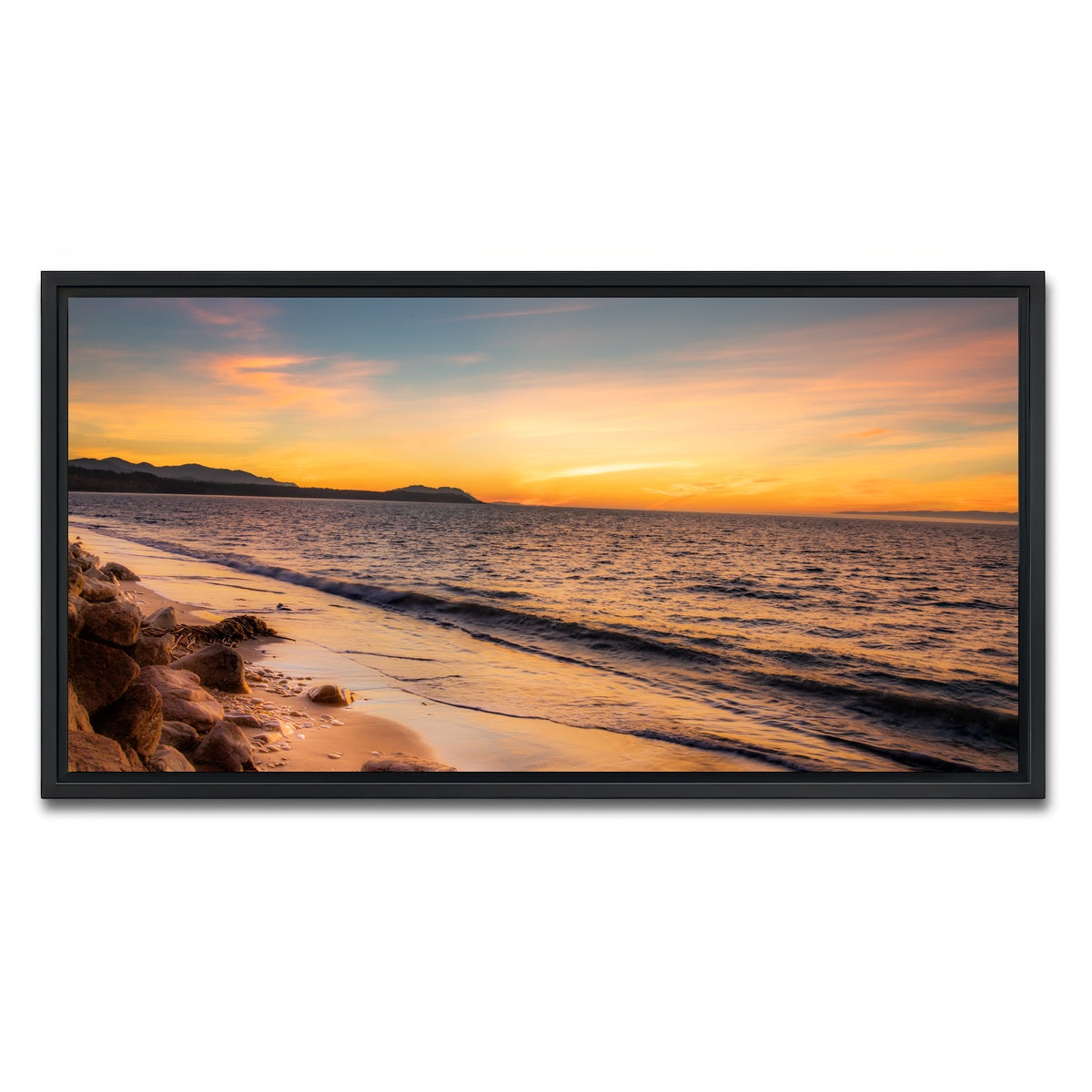 AUTO-MOCKUP WHITE | Olympic Sunset | 1 Piece | Black Framed Canvas | group=2x1