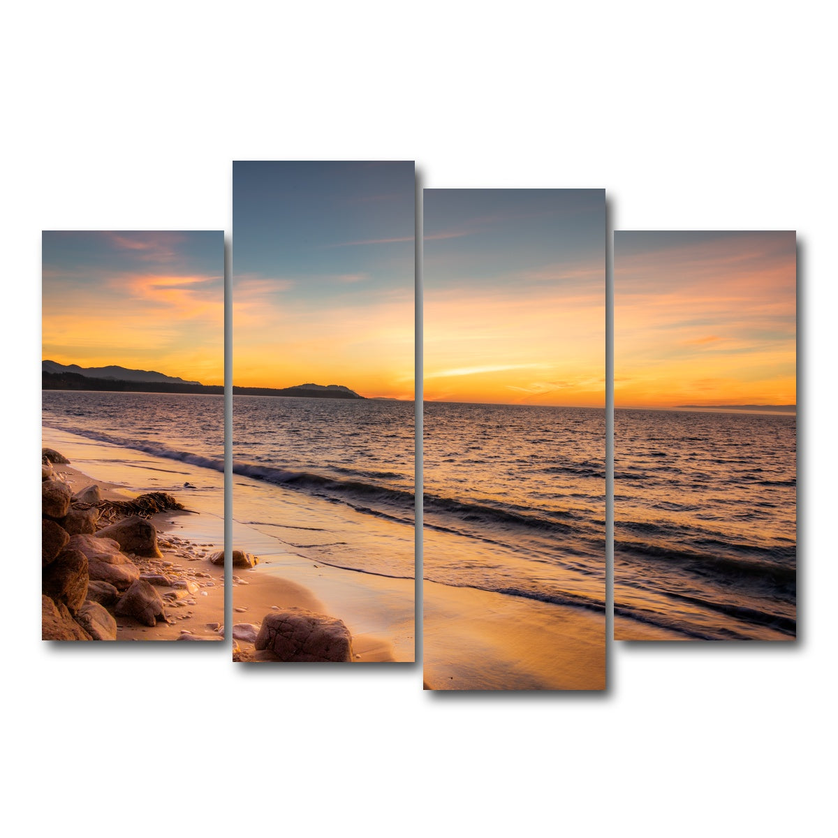 AUTO-MOCKUP WHITE | Olympic Sunset | 4 Piece | Gallery Wrap Canvas | group=4_normal