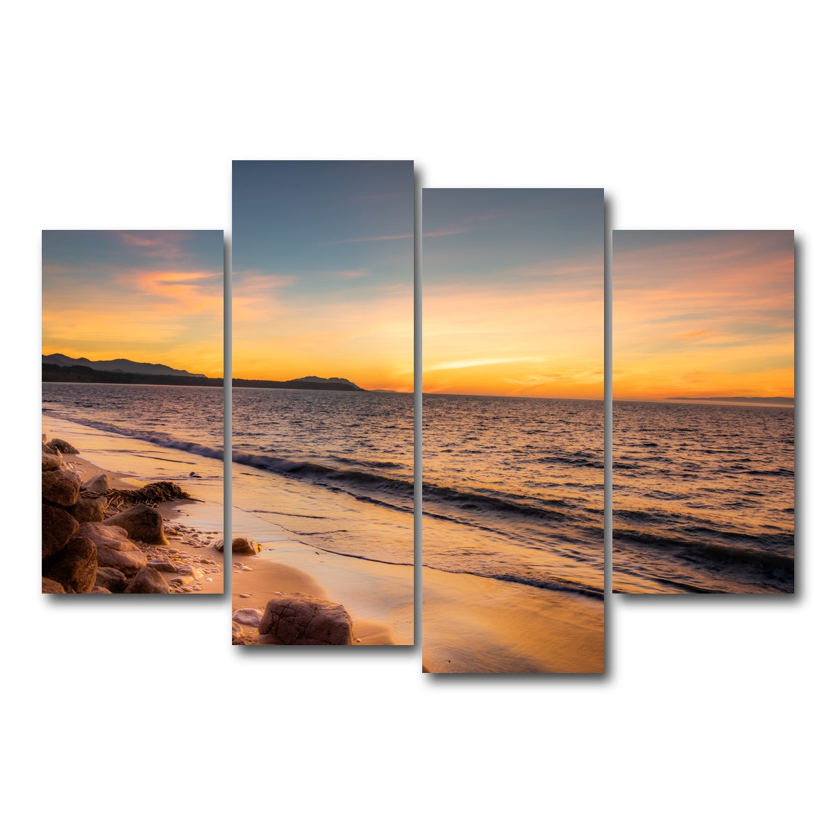 AUTO-MOCKUP WHITE | Olympic Sunset | 4 Piece | Gallery Wrap Canvas | group=4_short