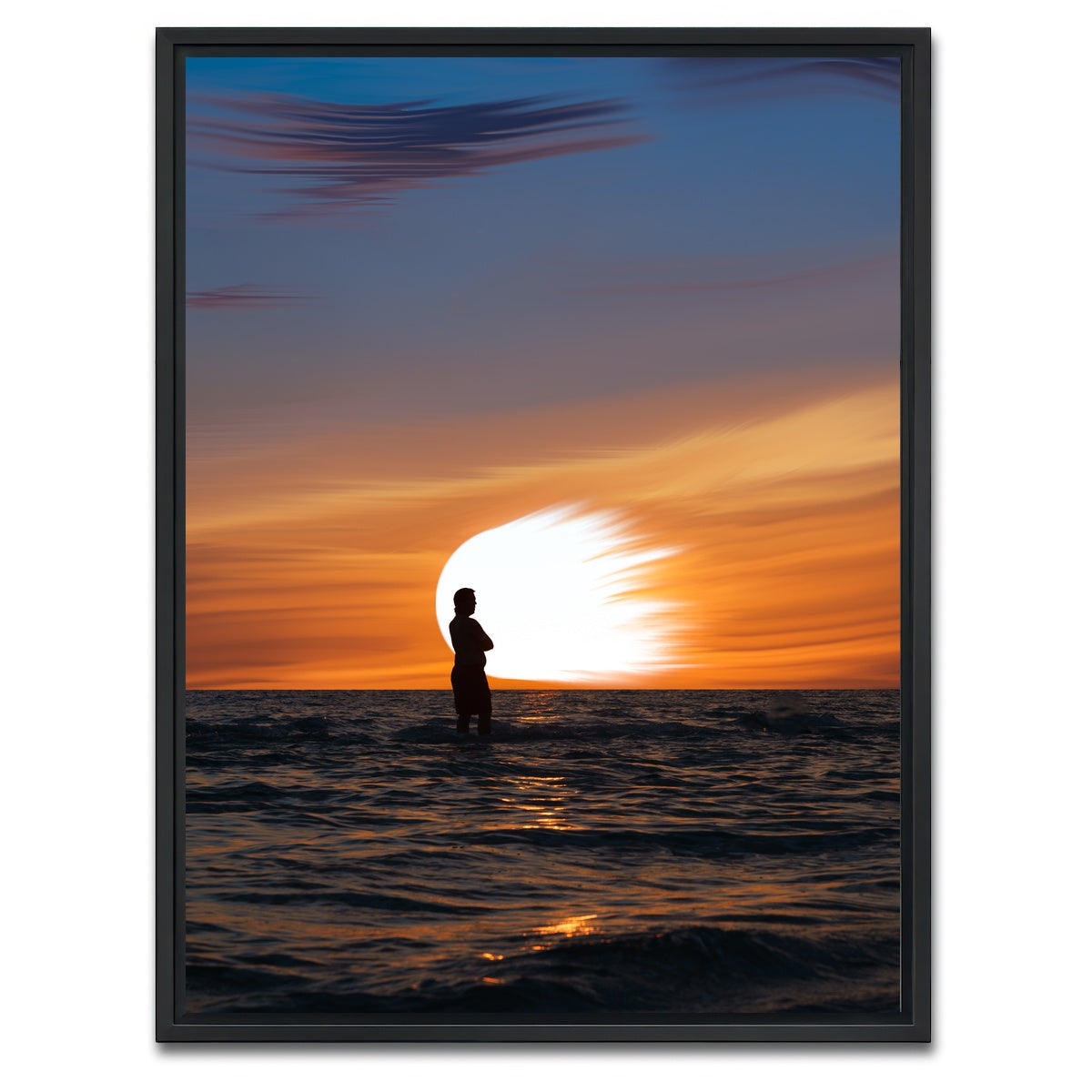 AUTO-MOCKUP WHITE | On Watch in the Water | 1 Piece | Black Framed Canvas | group=3x4