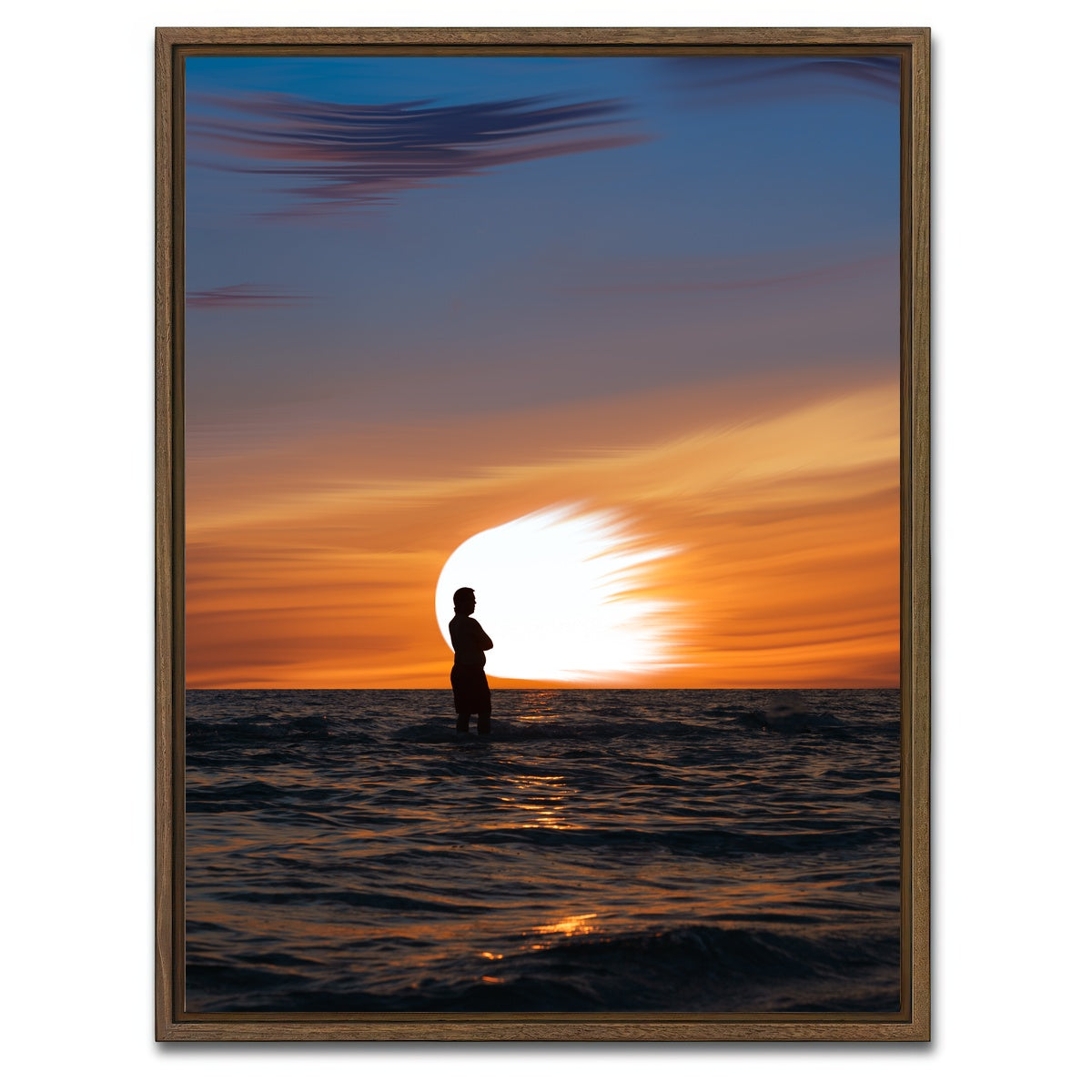 AUTO-MOCKUP WHITE | On Watch in the Water | 1 Piece | Walnut Framed Canvas | group=3x4