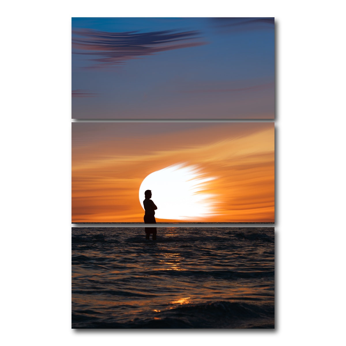 AUTO-MOCKUP WHITE | On Watch in the Water | 3 Piece | Gallery Wrap Canvas | group=12x24_stacked