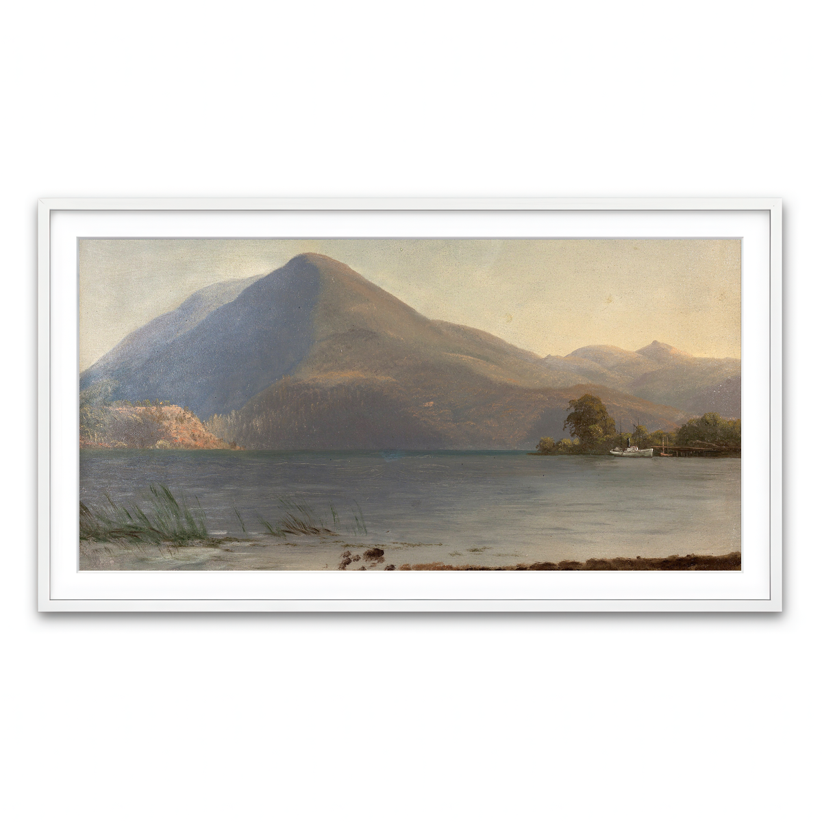 Framed Print 2x1 White