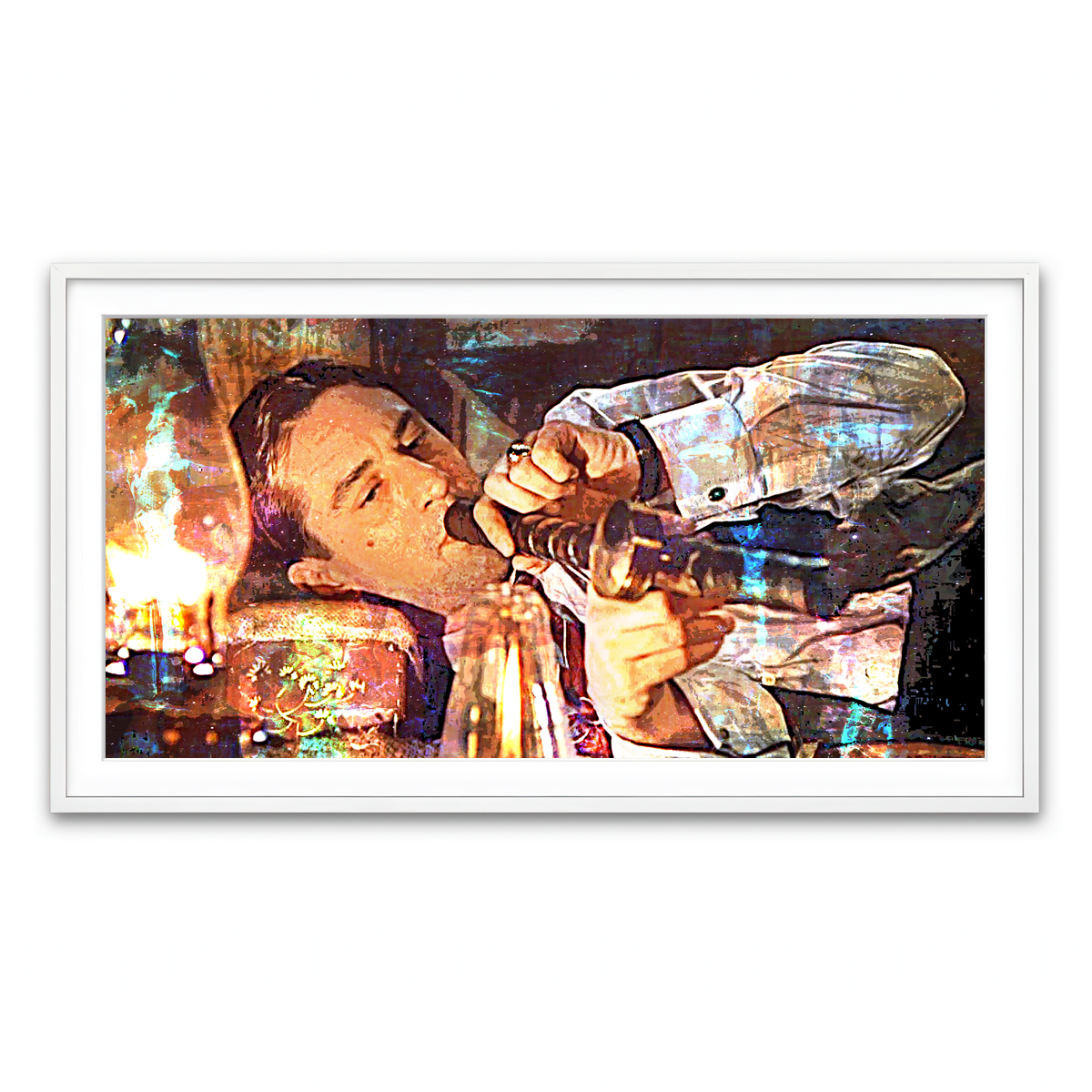 Framed Print 2x1 White