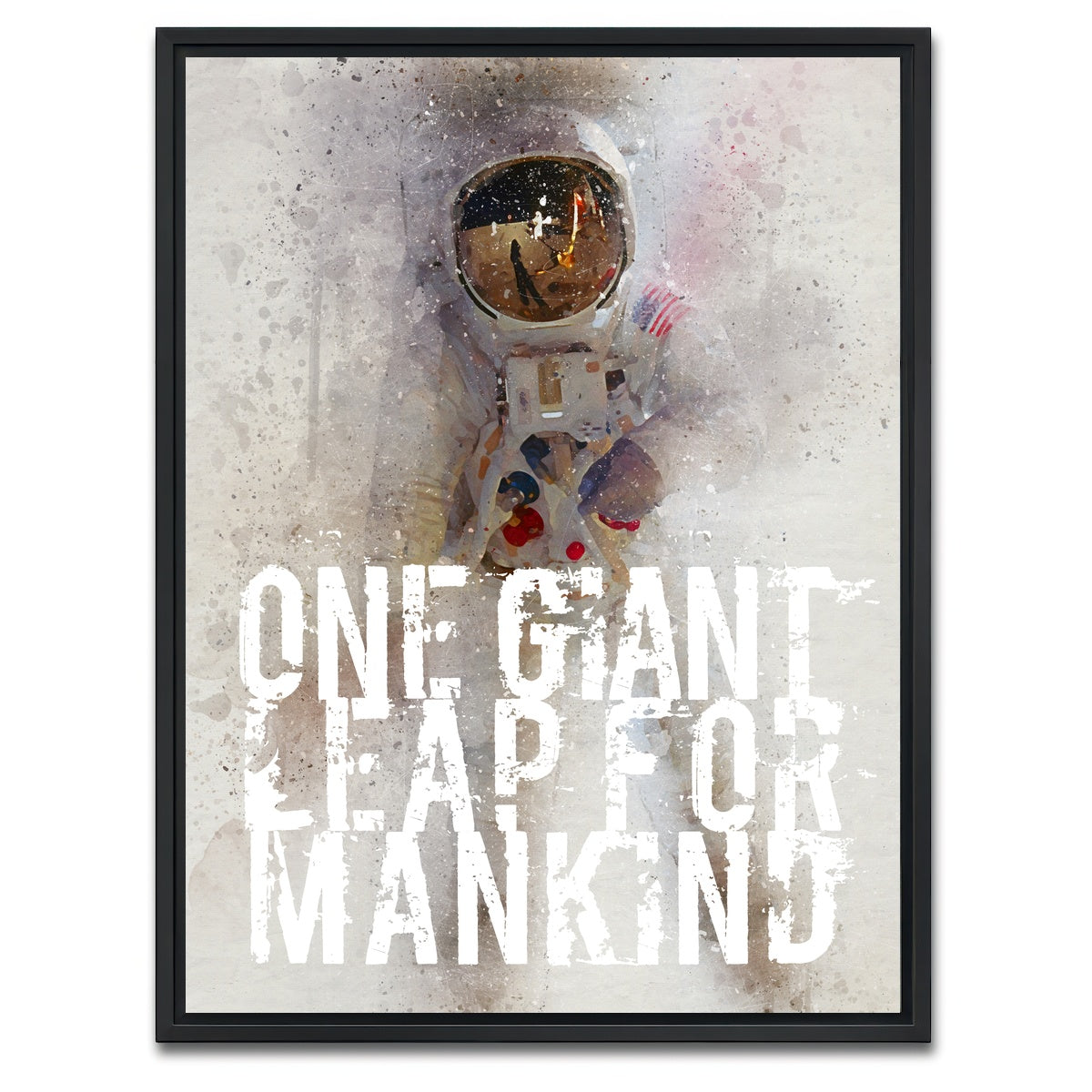 AUTO-MOCKUP WHITE | One Giant Leap | 1 Piece | Black Framed Canvas | group=3x4