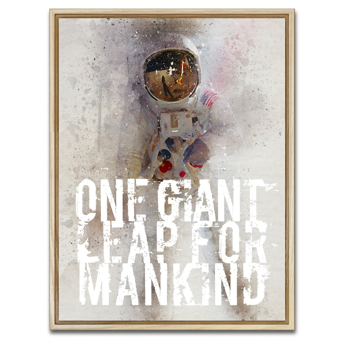 AUTO-MOCKUP WHITE | One Giant Leap | 1 Piece | Natural Framed Canvas | group=3x4