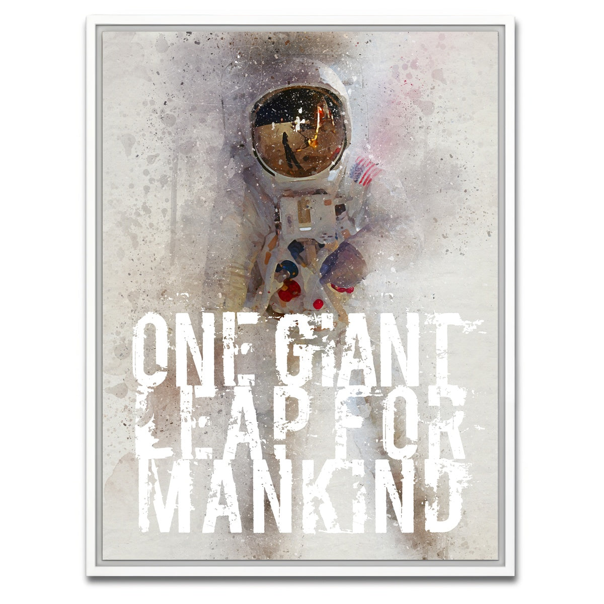 AUTO-MOCKUP WHITE | One Giant Leap | 1 Piece | White Framed Canvas | group=3x4