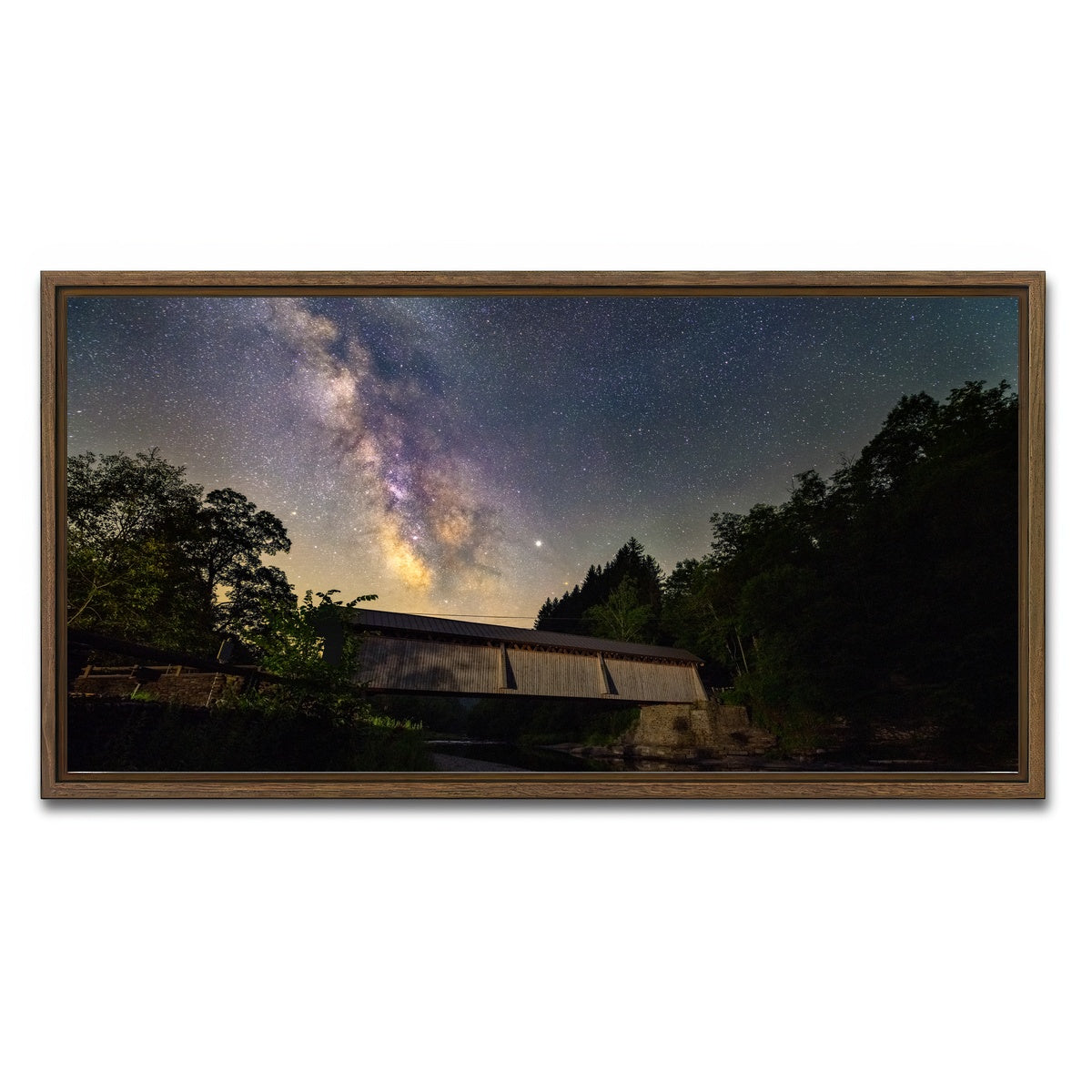 AUTO-MOCKUP WHITE | One Lane Ahead | 1 Piece | Walnut Framed Canvas | group=2x1