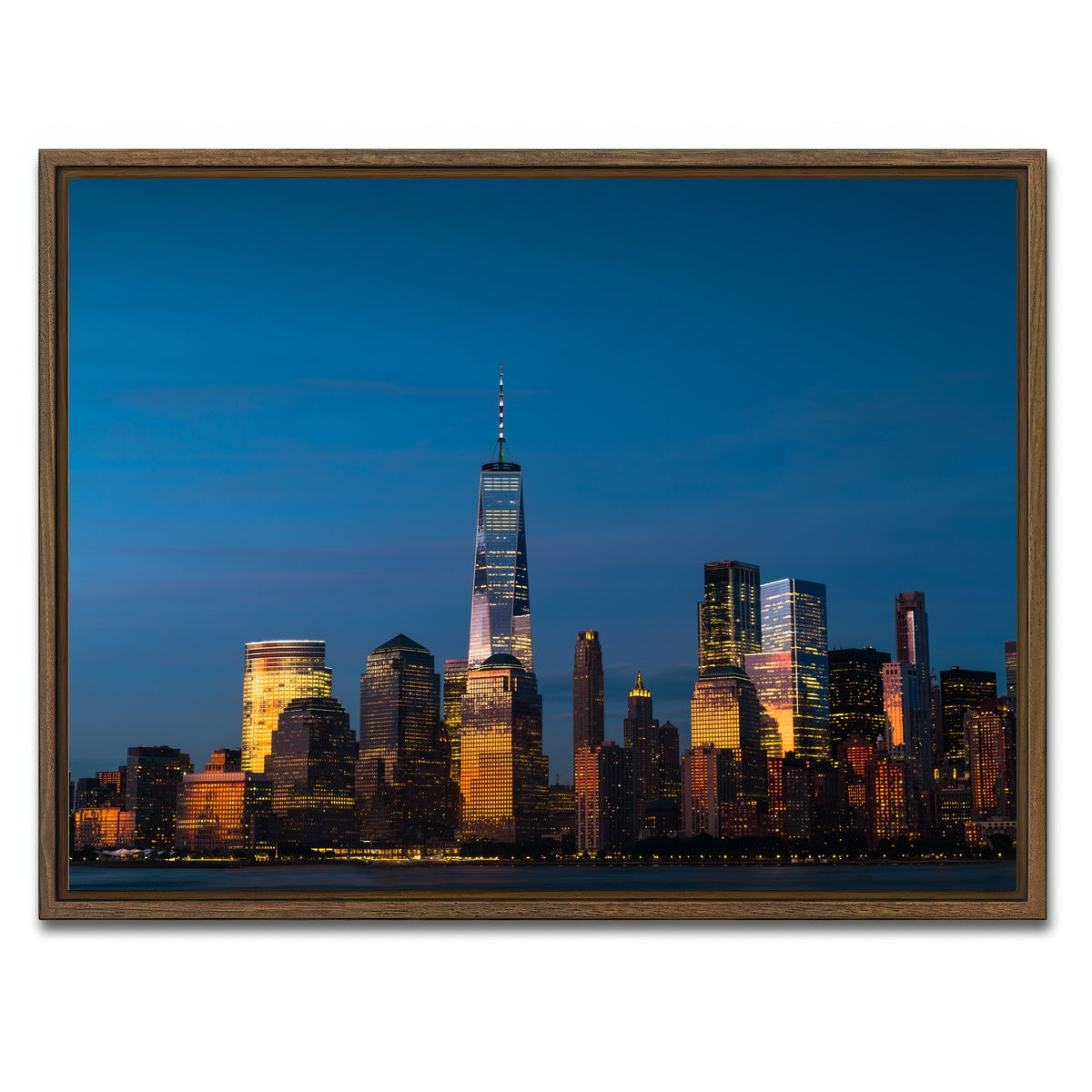 AUTO-MOCKUP WHITE | One World Trade Center | 1 Piece | Walnut Framed Canvas | group=4x3