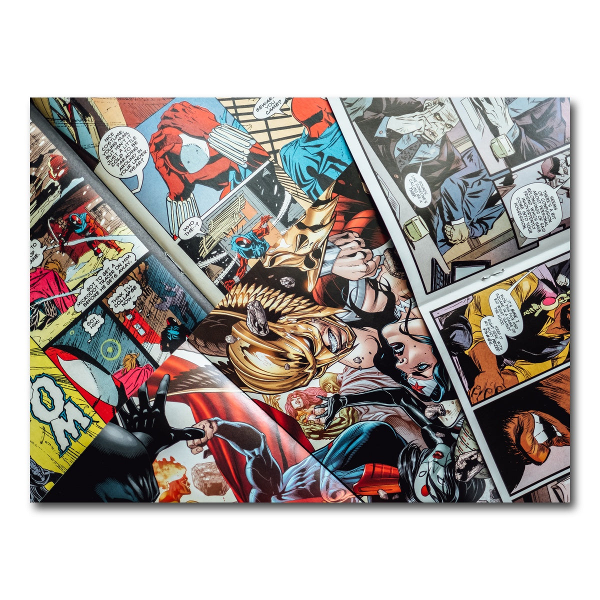 AUTO-MOCKUP WHITE | Open comic book pages | 1 Piece | Gallery Wrap Canvas | group=4x3