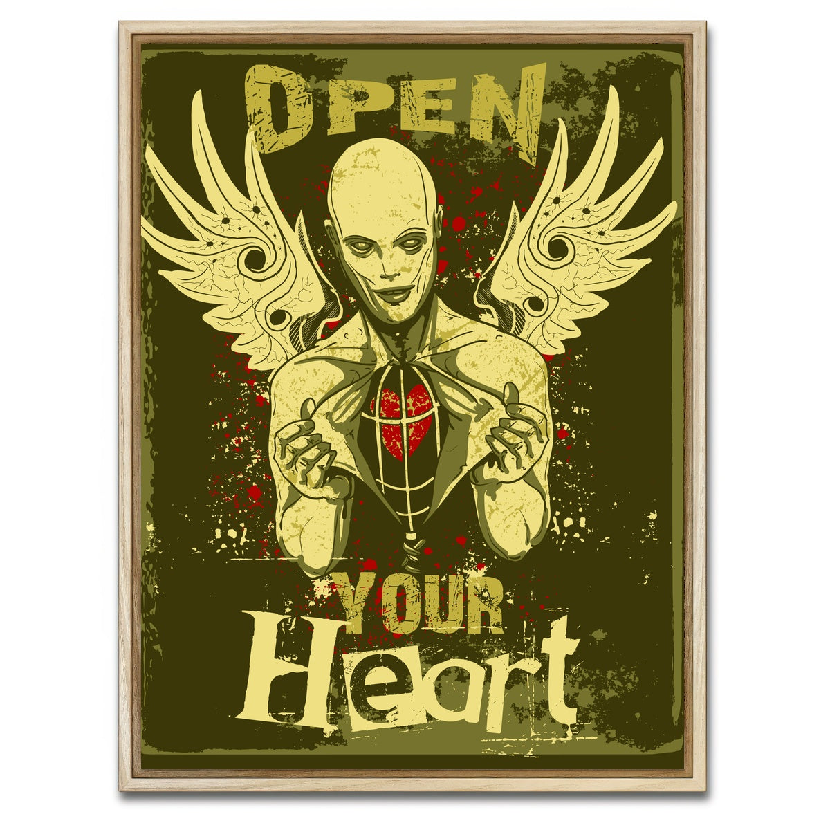 AUTO-MOCKUP WHITE | Open your heart | 1 Piece | Natural Framed Canvas | group=3x4
