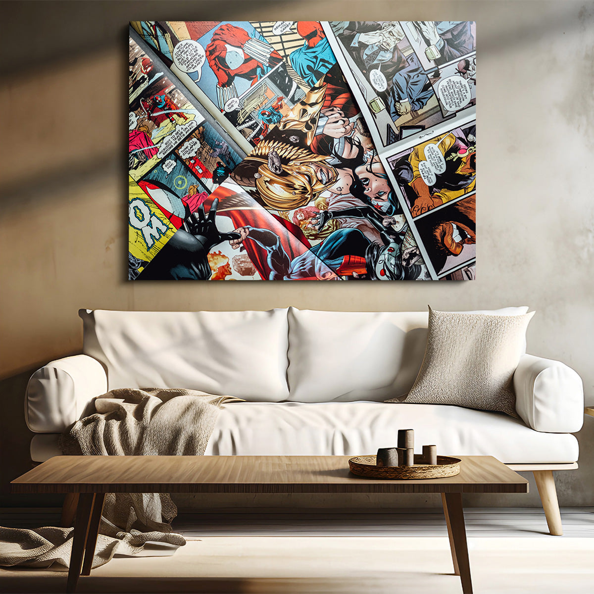 Open Comic Book Pages Wall Art