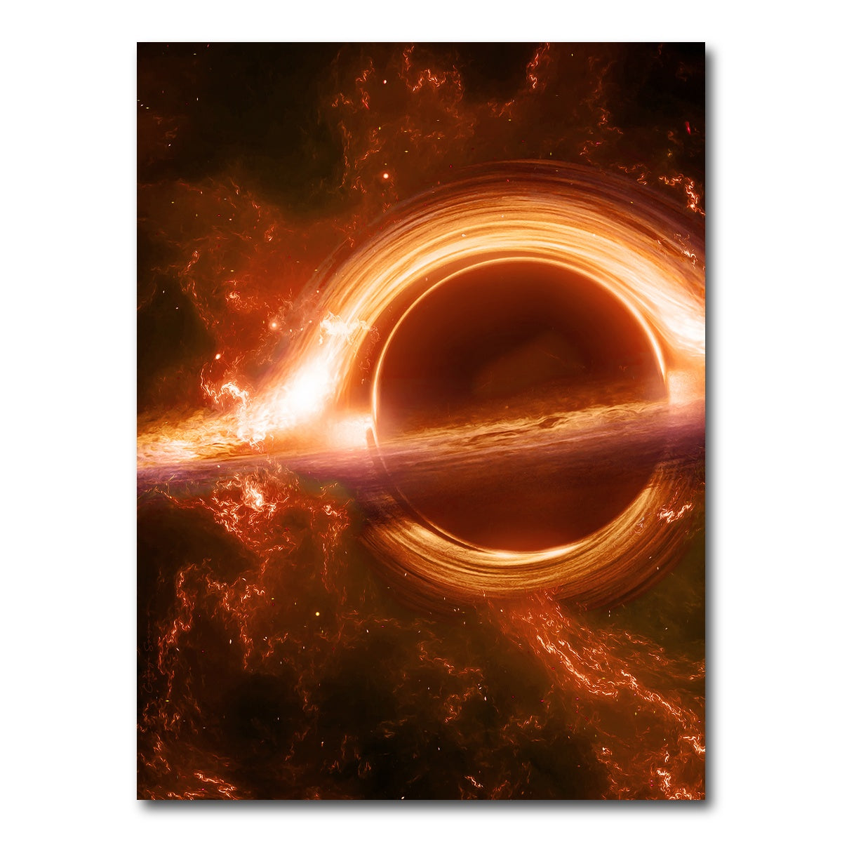 AUTO-MOCKUP WHITE | Orange Black Hole | 1 Piece | Gallery Wrap Canvas | group=3x4