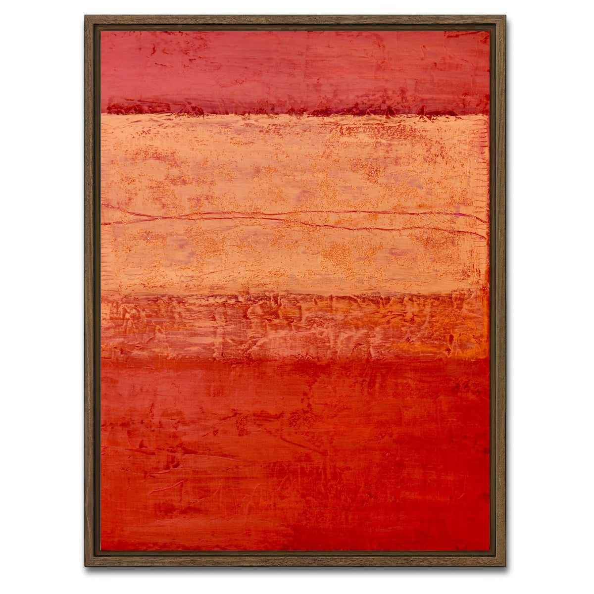 AUTO-MOCKUP WHITE | Orange Cloud Decending | 1 Piece | Walnut Framed Canvas | group=3x4