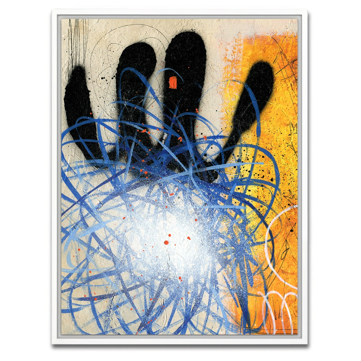 AUTO-MOCKUP WHITE | Orange | 1 Piece | White Framed Canvas | group=3x4