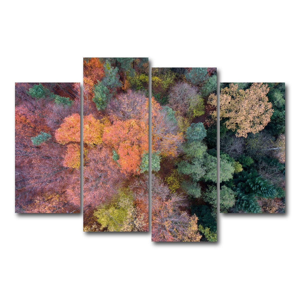 AUTO-MOCKUP WHITE | Orange and Green | 4 Piece | Gallery Wrap Canvas | group=4_short